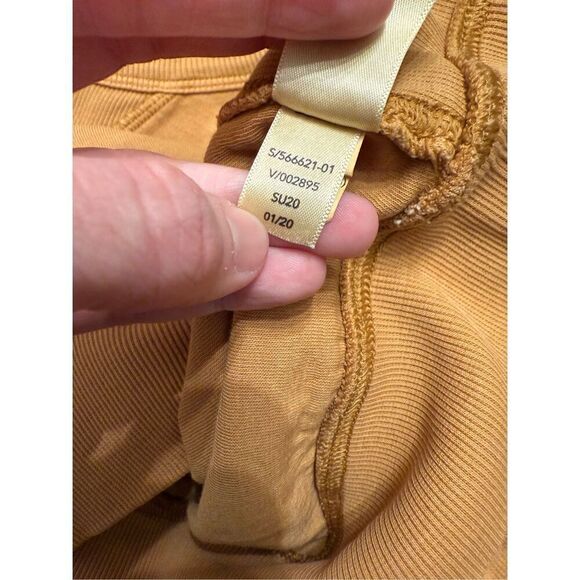 Athleta Gold Drop Shoulder Short Sleeve Cotton Pullover Top Size Medium - Picture 5 of 6
